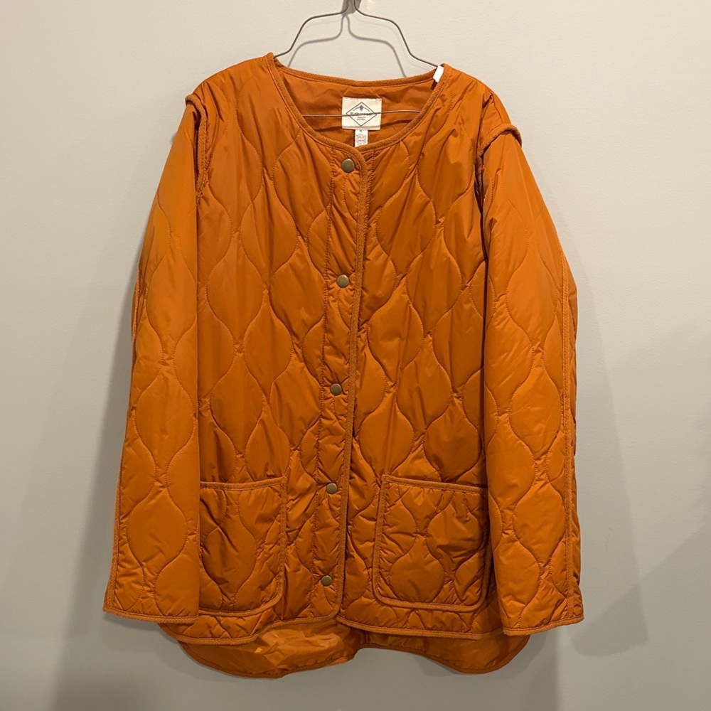 Orange Quilted Jacket